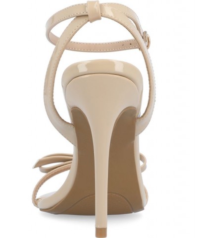 Women's Elvina Bow Stilettos Tan/Beige $41.80 Shoes