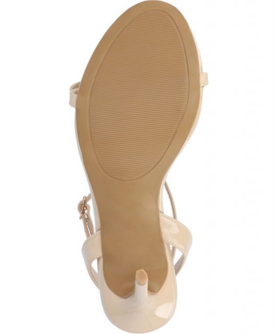 Women's Elvina Bow Stilettos Tan/Beige $41.80 Shoes