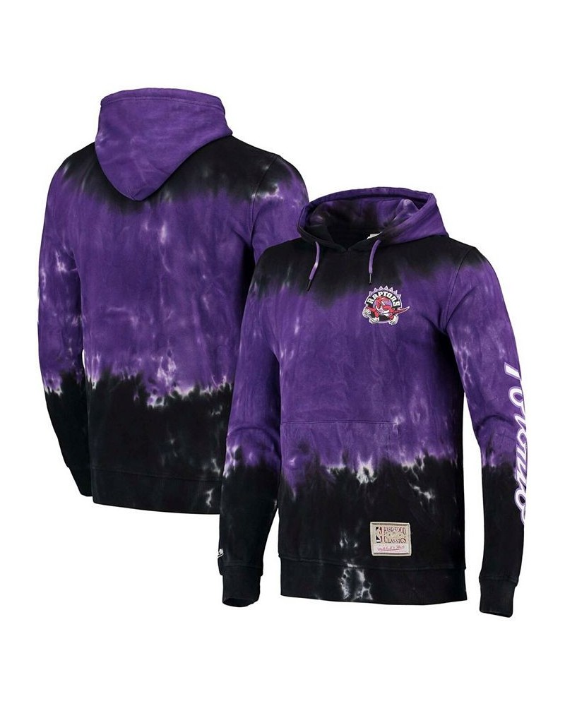 Men's White Toronto Raptors Hardwood Classics Tie-Dye Pullover Hoodie $48.75 Sweatshirt