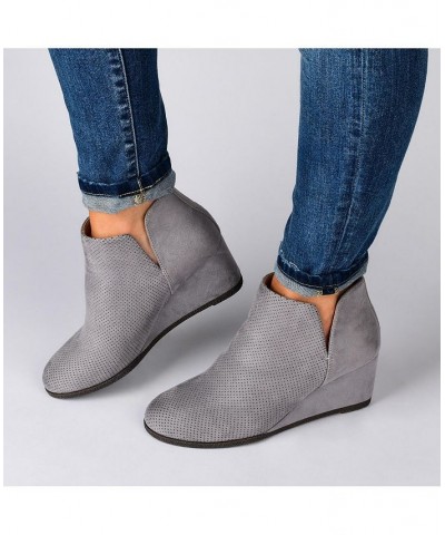 Women's Mylee Wedge Bootie Brown $45.10 Shoes