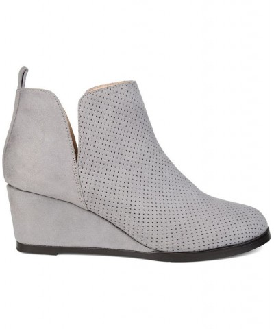 Women's Mylee Wedge Bootie Brown $45.10 Shoes