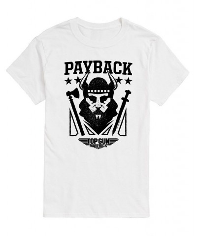 Men's Top Gun Maverick Payback T-shirt White $15.05 T-Shirts