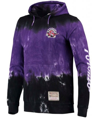 Men's White Toronto Raptors Hardwood Classics Tie-Dye Pullover Hoodie $48.75 Sweatshirt