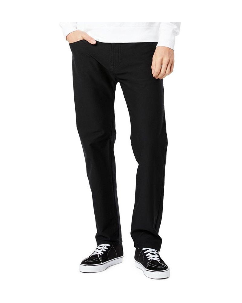 Men's Straight-Fit Comfort Knit Jean-Cut Pants Black $36.48 Pants