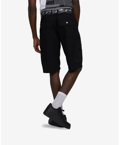 Men's Big and Tall Zippity Do Dah Cargo Shorts with Removable Belt, 2 Piece Set Black $29.92 Shorts