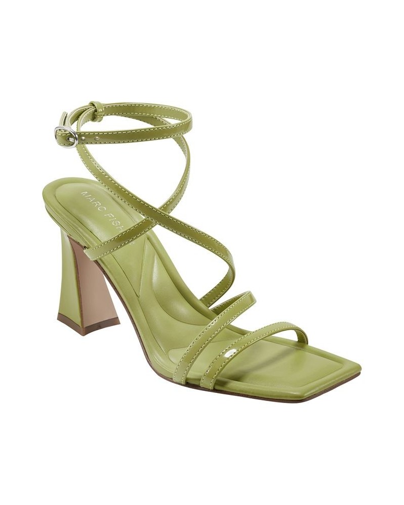 Women's Mahima Strappy Tapered Heel Dress Sandals Green $48.95 Shoes