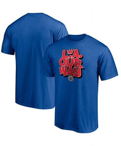 Men's Royal LA Clippers Post Up Hometown Collection T-shirt $17.04 T-Shirts