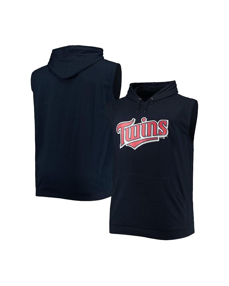 Men's Navy Minnesota Twins Jersey Muscle Sleeveless Pullover Hoodie $29.11 T-Shirts