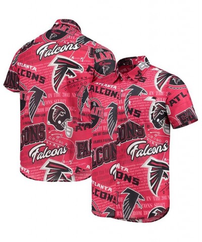 Men's Red Atlanta Falcons Thematic Button-Up Shirt $37.40 Shirts