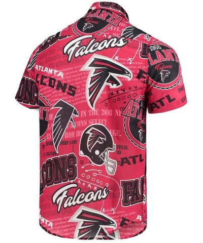 Men's Red Atlanta Falcons Thematic Button-Up Shirt $37.40 Shirts