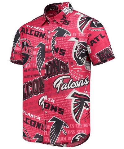 Men's Red Atlanta Falcons Thematic Button-Up Shirt $37.40 Shirts