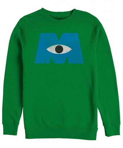 Disney Pixar Men's Monsters Inc. Eye Logo, Crewneck Fleece Green $25.30 Sweatshirt