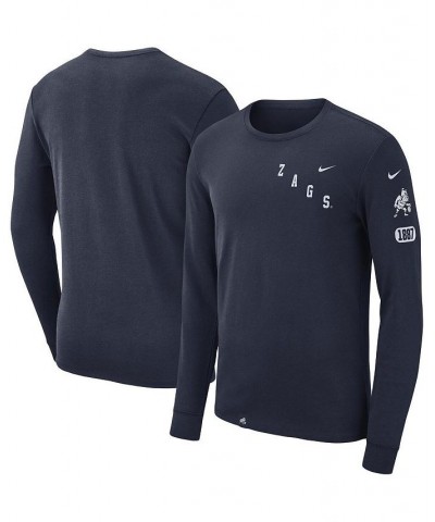 Men's Navy Gonzaga Bulldogs Repeat Logo 2-Hit Long Sleeve T-shirt $25.64 T-Shirts