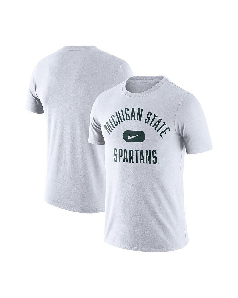 Men's White Michigan State Spartans Team Arch T-shirt $14.00 T-Shirts