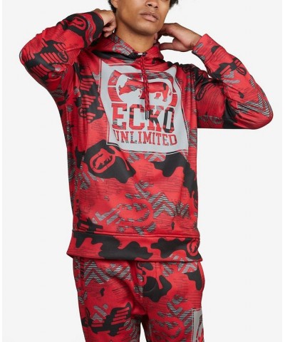 Men's Dragon Stone Hoodie Red $30.60 Sweatshirt