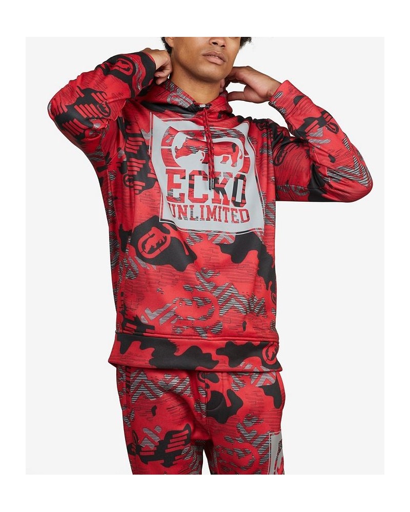 Men's Dragon Stone Hoodie Red $30.60 Sweatshirt