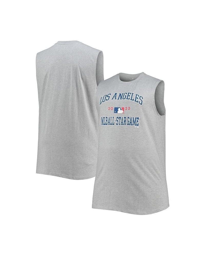 Men's Heathered Gray 2022 MLB All-Star Game Big and Tall Sleepwear Muscle Tank Top $21.19 T-Shirts