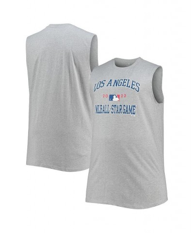 Men's Heathered Gray 2022 MLB All-Star Game Big and Tall Sleepwear Muscle Tank Top $21.19 T-Shirts