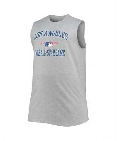 Men's Heathered Gray 2022 MLB All-Star Game Big and Tall Sleepwear Muscle Tank Top $21.19 T-Shirts