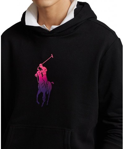 Men's OmbrÉ Big Pony Fleece Hoodie Black $51.38 Sweatshirt