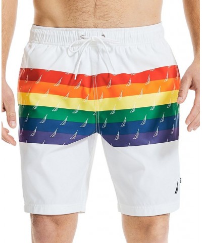 Men's Pride Rainbow-Stripe 8" Swim Trunks $18.12 Swimsuits