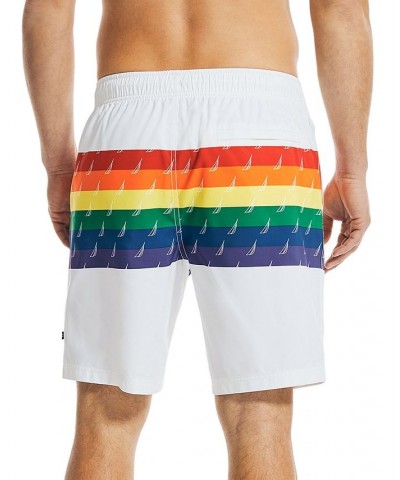 Men's Pride Rainbow-Stripe 8" Swim Trunks $18.12 Swimsuits