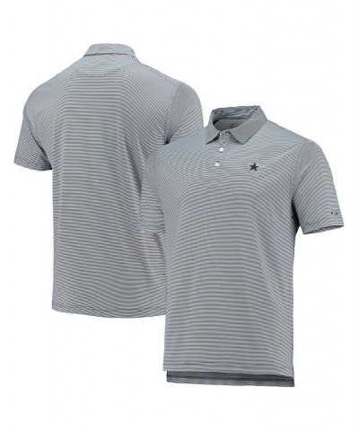 Men's Navy Dallas Cowboys Player Control Stripe Performance Polo Shirt $37.40 Polo Shirts