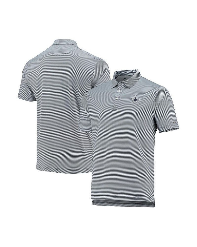 Men's Navy Dallas Cowboys Player Control Stripe Performance Polo Shirt $37.40 Polo Shirts