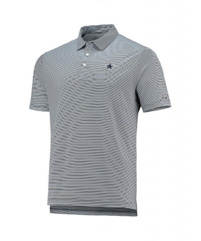 Men's Navy Dallas Cowboys Player Control Stripe Performance Polo Shirt $37.40 Polo Shirts