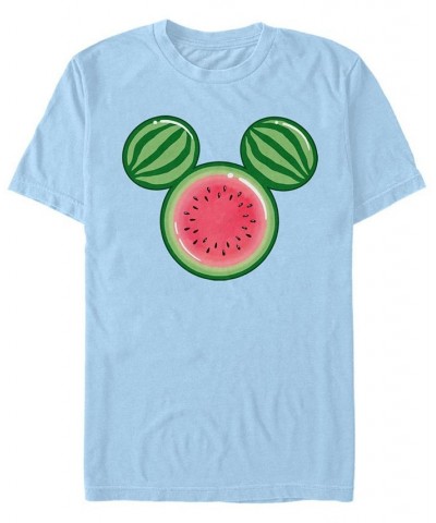 Men's Watermelon Ears Short Sleeve Crew T-shirt Blue $18.54 T-Shirts