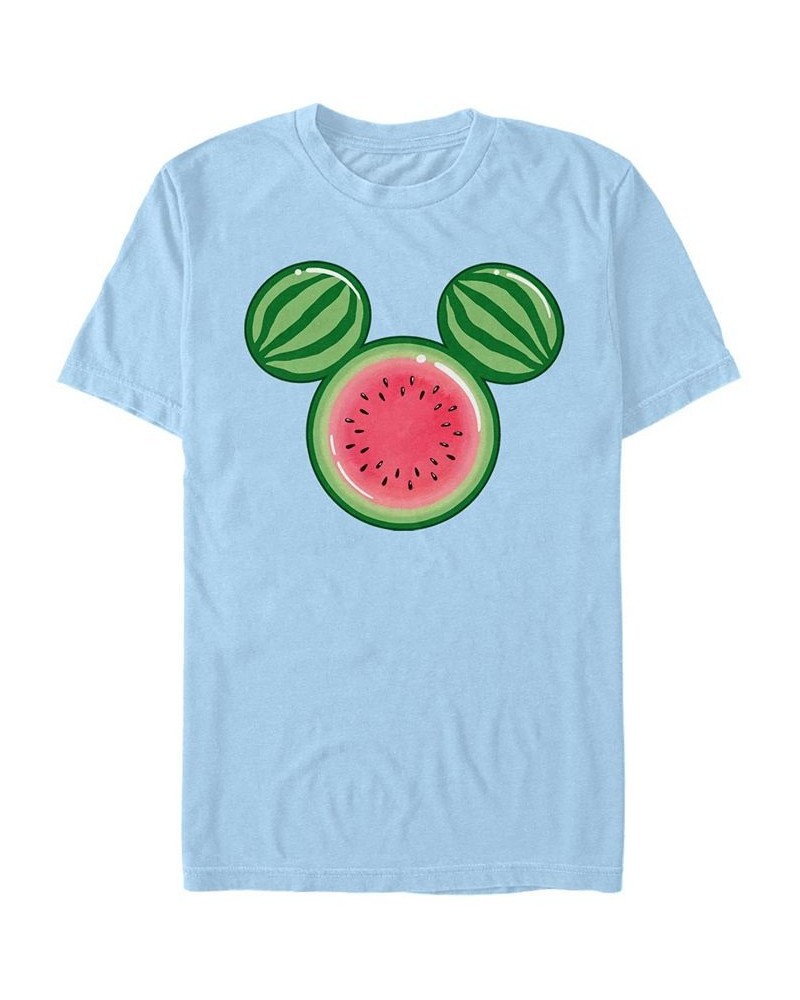 Men's Watermelon Ears Short Sleeve Crew T-shirt Blue $18.54 T-Shirts