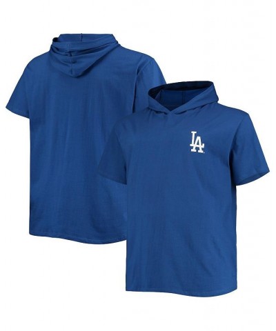 Men's Royal Los Angeles Dodgers Big and Tall Jersey Short Sleeve Pullover Hoodie T-shirt $33.59 Sweatshirt