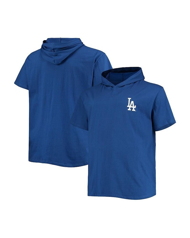 Men's Royal Los Angeles Dodgers Big and Tall Jersey Short Sleeve Pullover Hoodie T-shirt $33.59 Sweatshirt