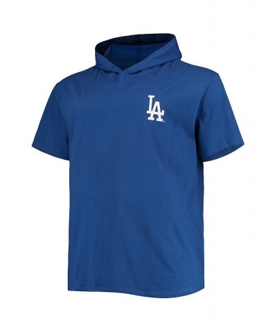 Men's Royal Los Angeles Dodgers Big and Tall Jersey Short Sleeve Pullover Hoodie T-shirt $33.59 Sweatshirt