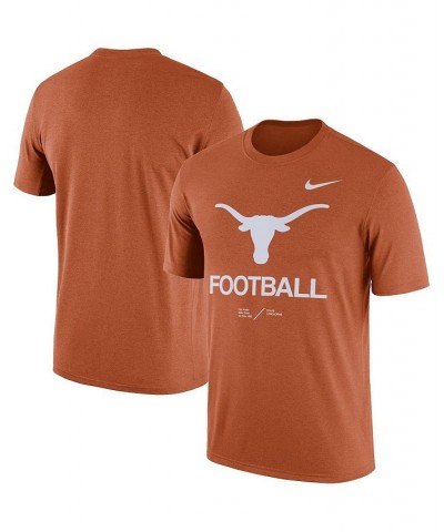 Men's Heathered Texas Orange Texas Longhorns Performance Team Football Legend T-shirt $19.80 T-Shirts