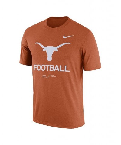 Men's Heathered Texas Orange Texas Longhorns Performance Team Football Legend T-shirt $19.80 T-Shirts