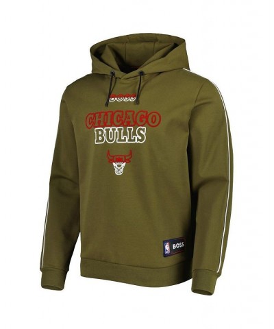 Men's NBA x Olive Chicago Bulls Team Bounce Tri-Blend Pullover Hoodie $77.70 Sweatshirt