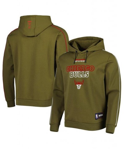 Men's NBA x Olive Chicago Bulls Team Bounce Tri-Blend Pullover Hoodie $77.70 Sweatshirt