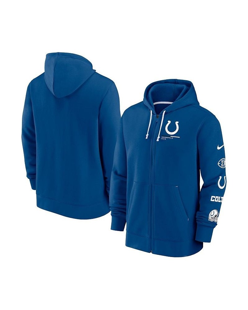 Men's Royal Indianapolis Colts Surrey Full-Zip Hoodie $51.29 Sweatshirt