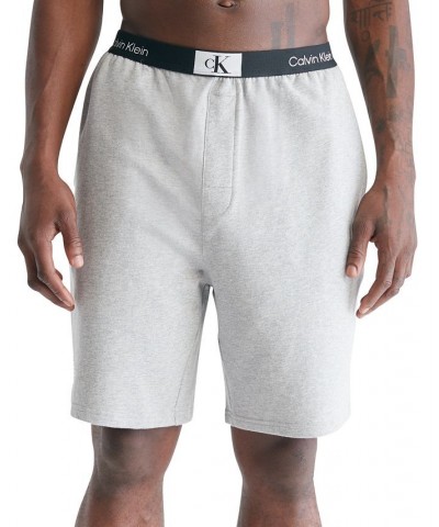 Men's 1996 Monogram Logo Waistband Sleep Shorts Gray $21.22 Pajama