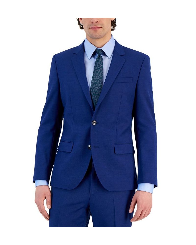 Hugo Boss Men's Slim-Fit Superflex Stretch Suit Jacket Blue $136.50 Suits