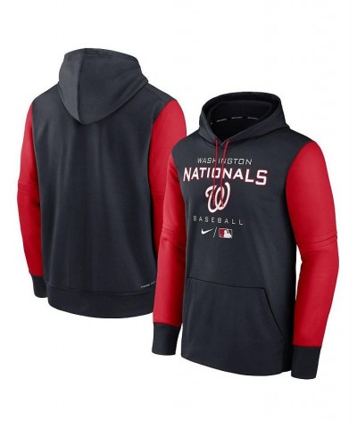 Men's Navy, Red Washington Nationals Authentic Collection Performance Hoodie $36.00 Sweatshirt