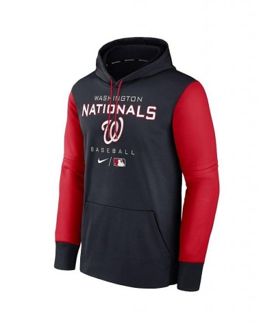 Men's Navy, Red Washington Nationals Authentic Collection Performance Hoodie $36.00 Sweatshirt