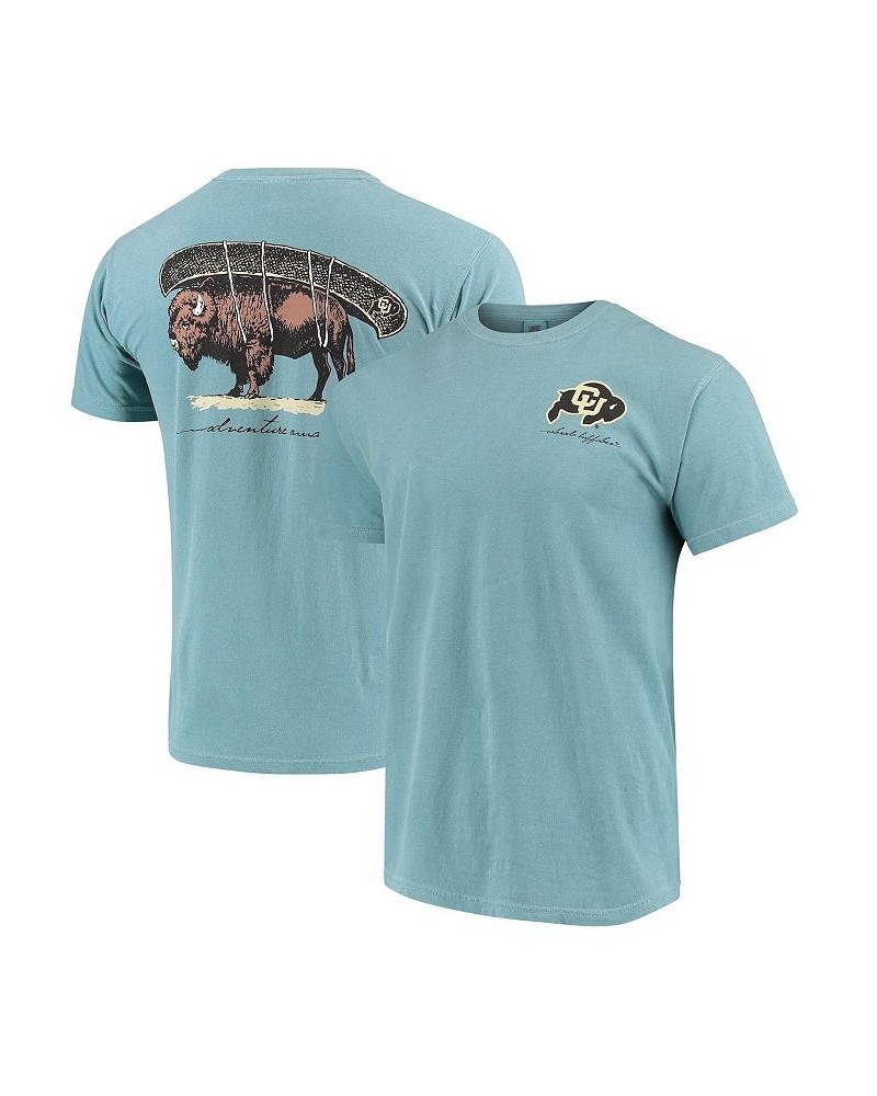 Men's Blue Colorado Buffaloes Canoe Local Comfort Colors T-shirt $18.48 T-Shirts