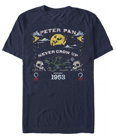 Men's Peter Ouija Short Sleeve Crew T-shirt Blue $17.50 T-Shirts