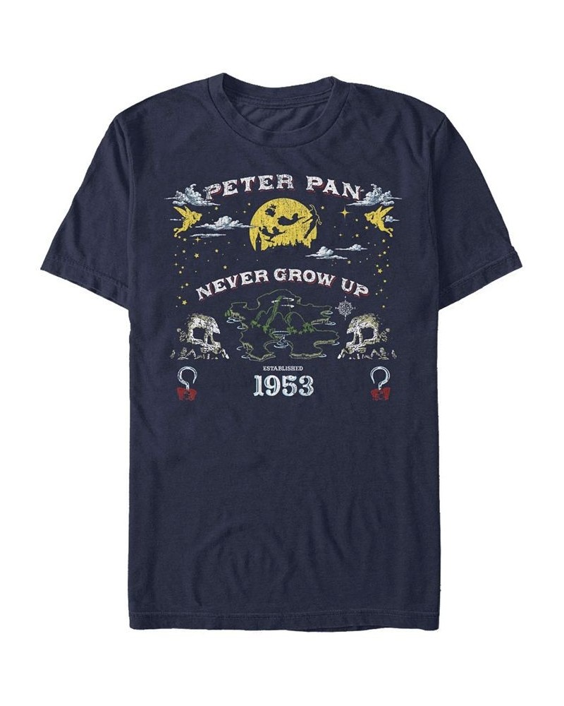 Men's Peter Ouija Short Sleeve Crew T-shirt Blue $17.50 T-Shirts