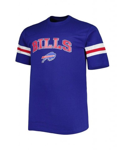 Men's Royal Buffalo Bills Big and Tall Arm Stripe T-shirt $26.95 T-Shirts