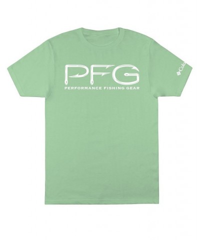 Men's PFG Hooks Short Sleeve T-shirt Green $12.25 T-Shirts