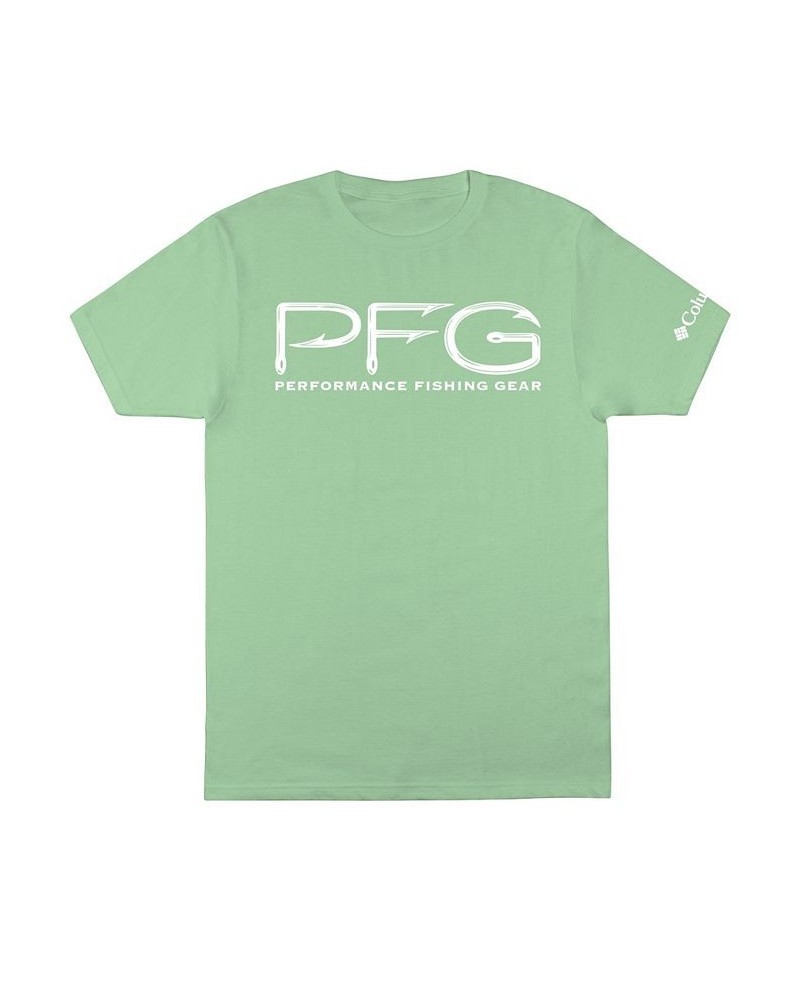 Men's PFG Hooks Short Sleeve T-shirt Green $12.25 T-Shirts