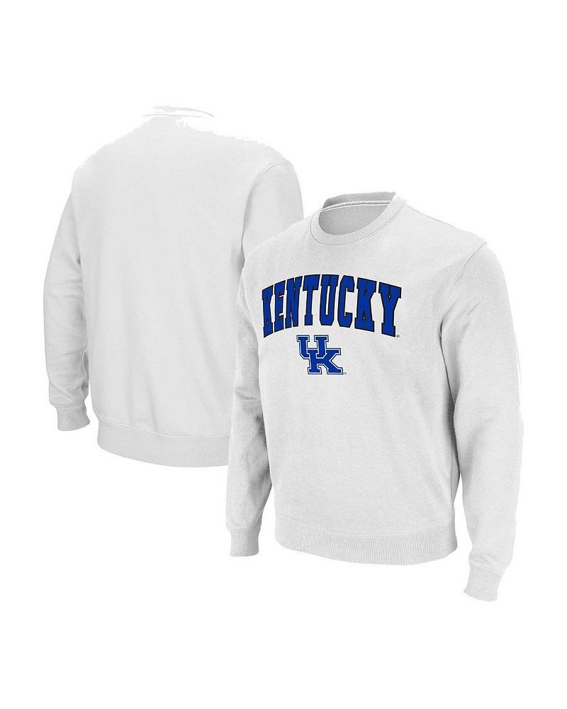 Men's White Kentucky Wildcats Arch and Logo Pullover Sweatshirt $28.20 Sweatshirt